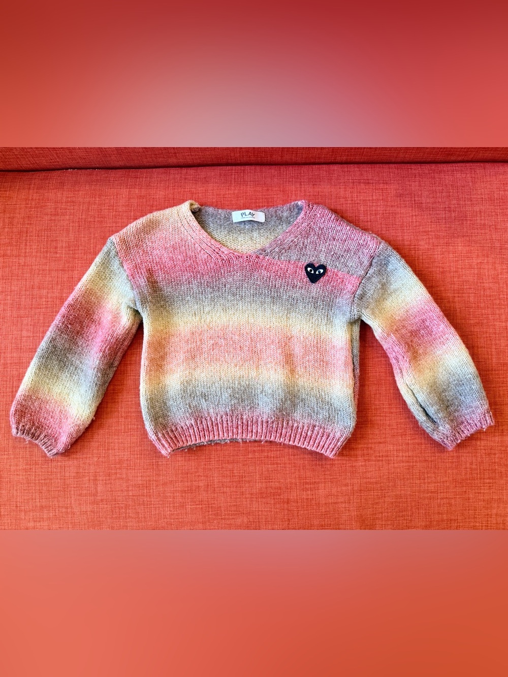 Multicolor Pastel Stripe V-Neck Sweater - Women's